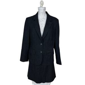 Pendleton Virgin Wool 2 piece Suit Blazer and Skirt Women 12 Vintage Made in USA